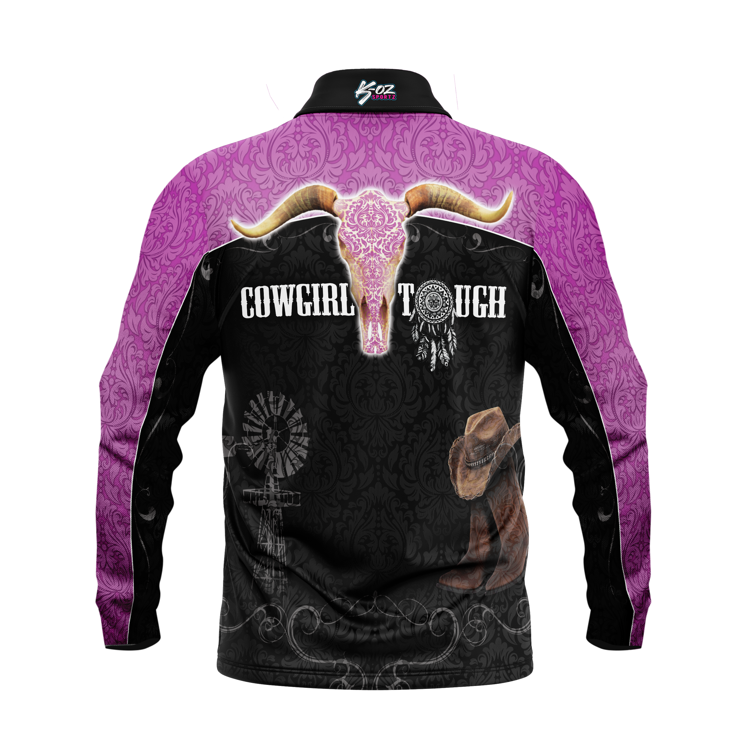 Cowgirl Tough Purple Polo shirt