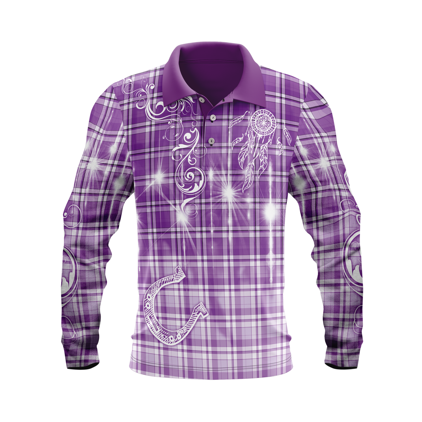 Cowgirl Barrel Racing Purple Polo shirt