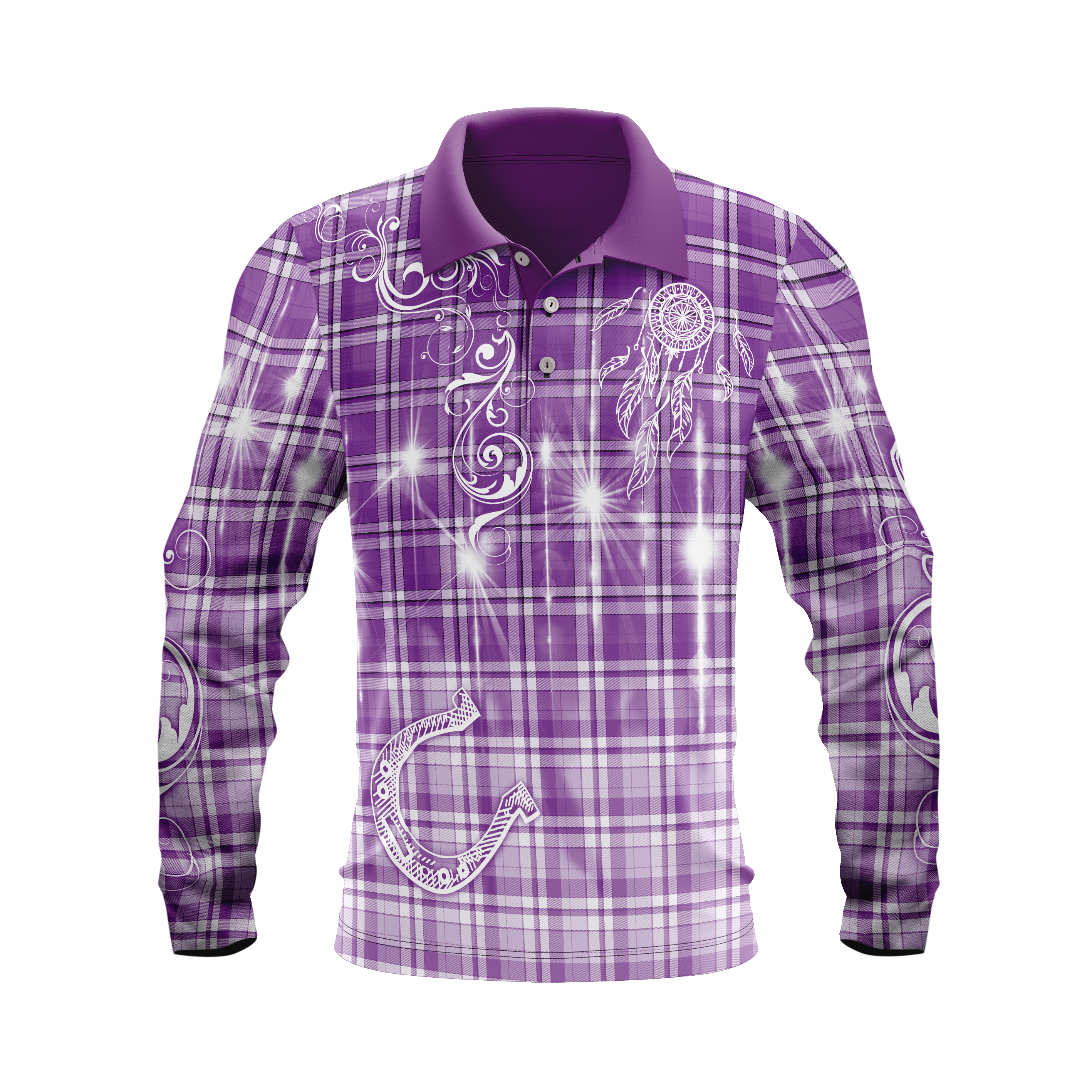 Cowgirl Barrel Racing Purple Polo shirt