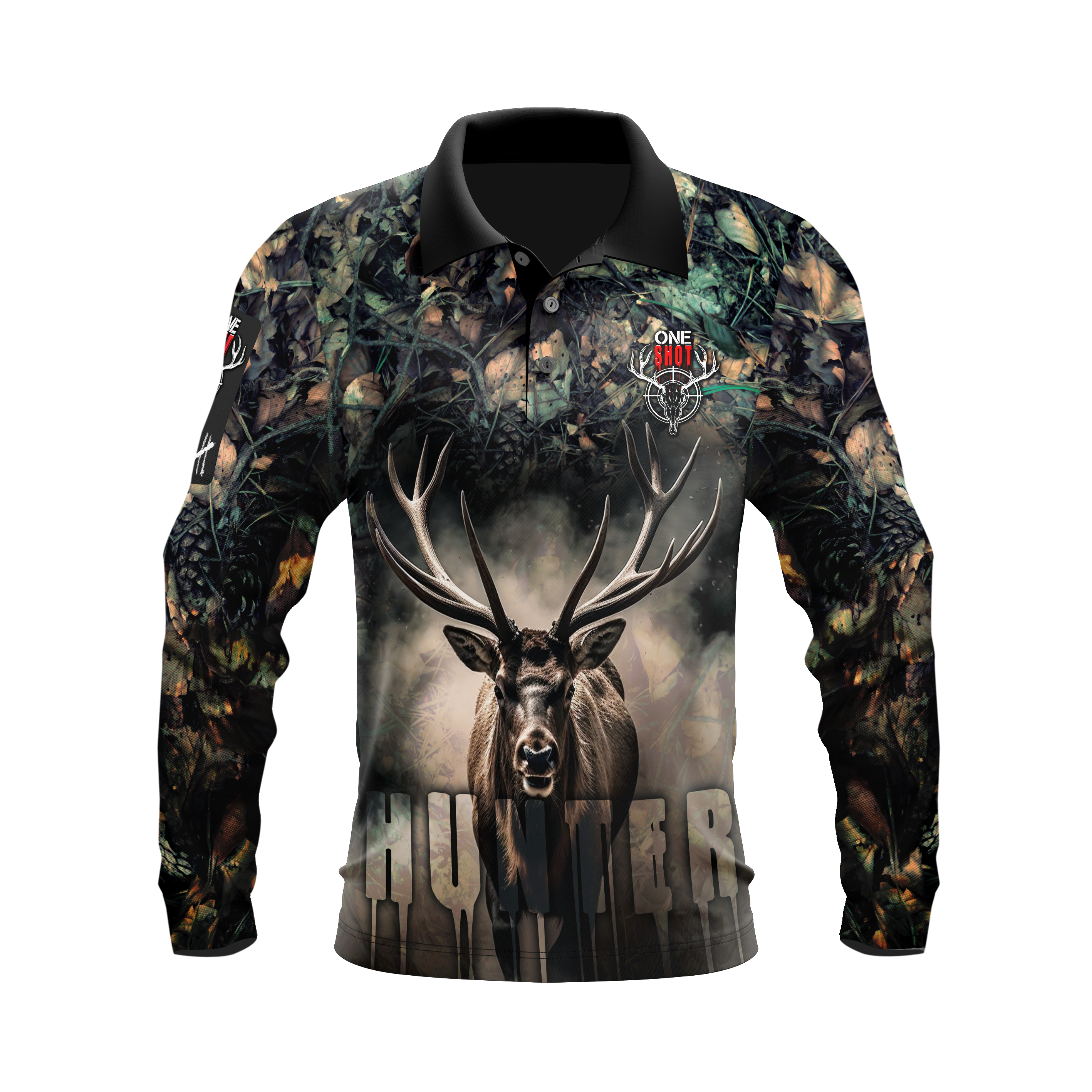 Kids Deer Hunter Camo Polo shirt