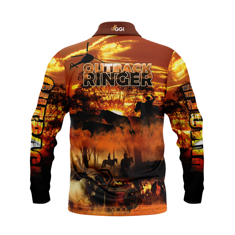 Kids Outback Ringer Fishing Shirt | UV50+| Quick dry | Customisable