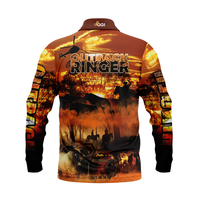 Kids Outback Ringer Fishing Shirt | UV50+| Quick dry | Customisable