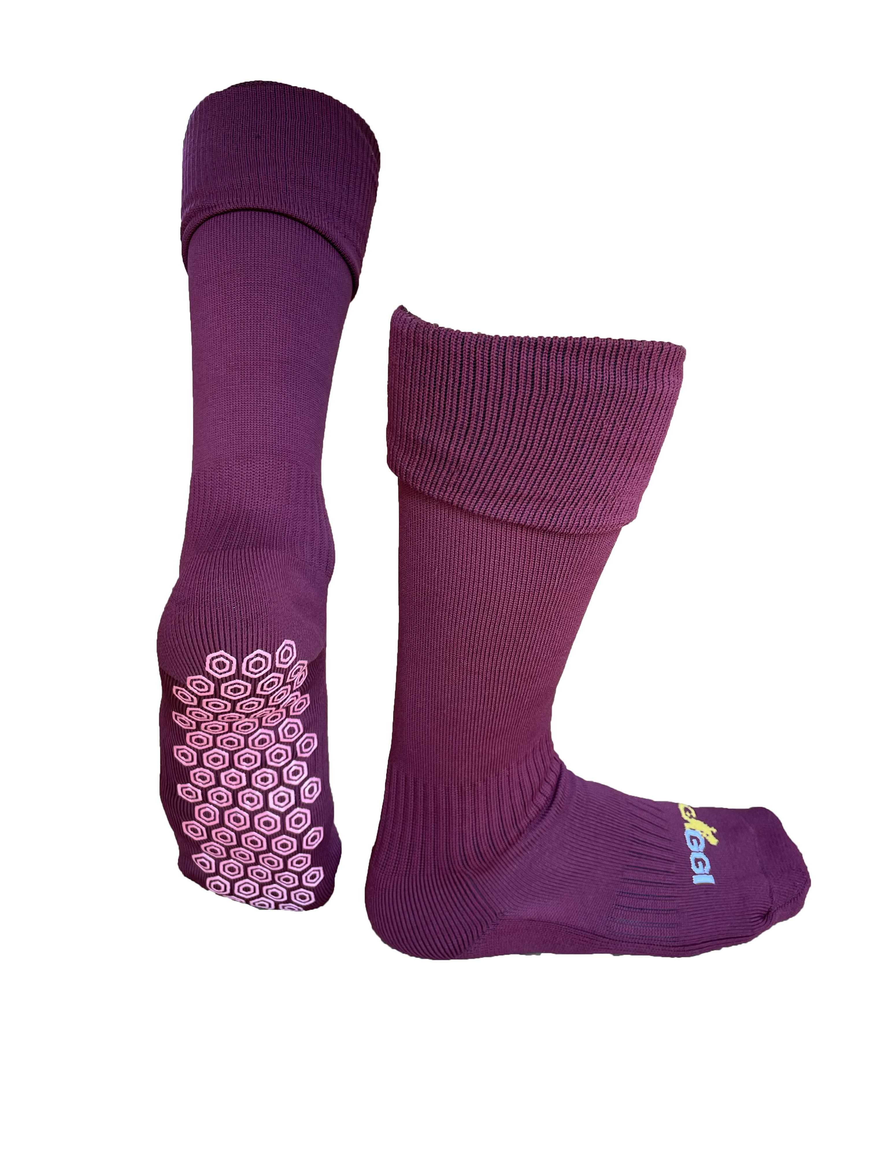 Maroon Long Grip Sock