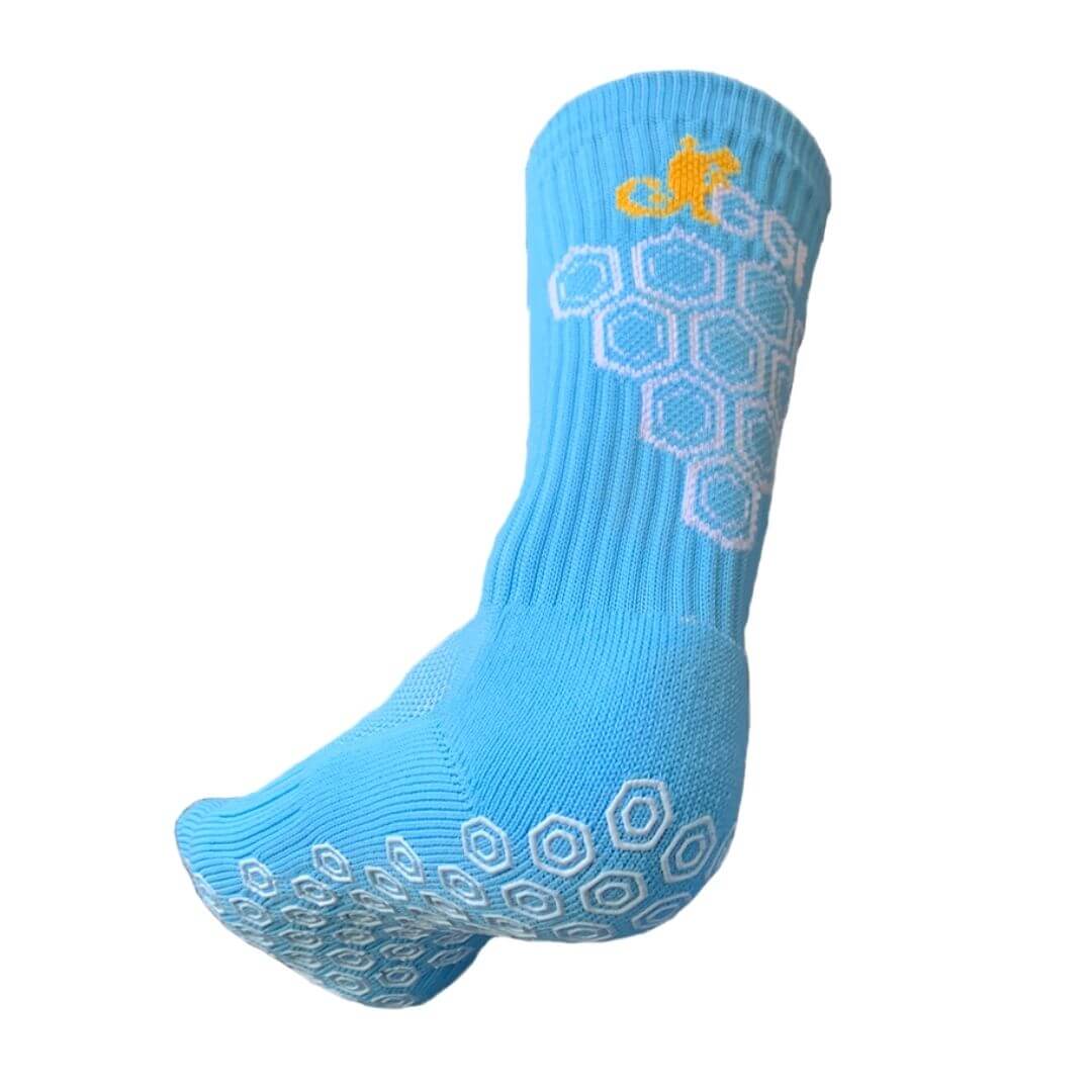 Himmelblaue Grip-Socke